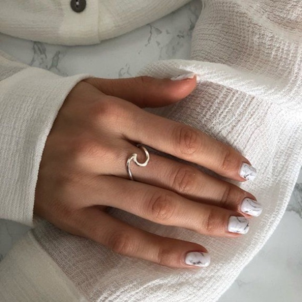 Sterling Silver Wave Ring